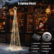 Load image into Gallery viewer, Yescom 9&#39; Outdoor Christmas Tree Prelit Lightshow Solar Powered