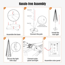 Load image into Gallery viewer, Yescom 9&#39; Outdoor Christmas Tree Prelit Lightshow Solar Powered