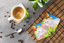 Load image into Gallery viewer, White Cat Coasters - Set of 4 Lightweight Foam, Absorbent Drink Coasters