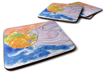 Load image into Gallery viewer, Cat and the Big Fish Coasters - Set of 4 Lightweight Foam, Absorbent Drink Coasters