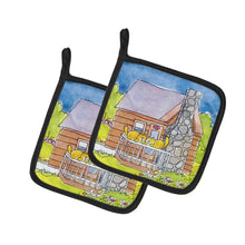 Load image into Gallery viewer, Cat Love at the Log Cabin  Pot Holders - Set of 2 Decorative Kitchen Helpers | Made in the USA 6104PTHD