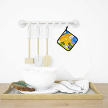 Load image into Gallery viewer, Big Cat golfing with a fishing pole  Pot Holders - Set of 2 Decorative Kitchen Helpers | Made in the USA 6105PTHD