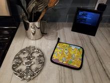 Load image into Gallery viewer, Orange Tabby Fishing Cats Pot Holders - Set of 2 Decorative Kitchen Helpers | Made in the USA 6106PTHD