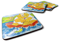 Load image into Gallery viewer, Big Orange Cat Fishing Coasters - Set of 4 Lightweight Foam, Absorbent Drink Coasters