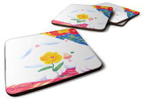Load image into Gallery viewer, Big white Cat Coasters - Set of 4 Lightweight Foam, Absorbent Drink Coasters