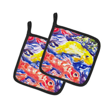 Load image into Gallery viewer, Koi in the pond Pot Holders - Set of 2 Decorative Kitchen Helpers | Made in the USA 6116PTHD