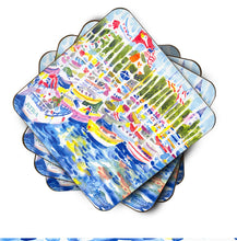 Load image into Gallery viewer, Bunch of boats at Harbour Coasters - Set of 4 Lightweight Foam, Absorbent Drink Coasters
