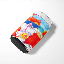 Load image into Gallery viewer, Cool Cat with Sunglasses at the beach Can or Bottle Beverage Insulator Hugger