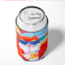 Load image into Gallery viewer, Cool Cat with Sunglasses at the beach Can or Bottle Beverage Insulator Hugger