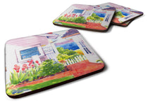 Load image into Gallery viewer, Beach View between the Houses Coasters - Set of 4 Lightweight Foam, Absorbent Drink Coasters