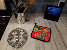 Load image into Gallery viewer, Christmas Holly Berries Abstract Pot Holders - Set of 2 Decorative Kitchen Helpers | Made in the USA 6128PTHD