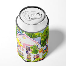 Load image into Gallery viewer, White Cottage at the beach Can or Bottle Beverage Insulator Hugger