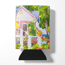 Load image into Gallery viewer, White Cottage at the beach Can or Bottle Beverage Insulator Hugger