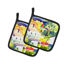 Load image into Gallery viewer, Houses Pot Holders - Set of 2 Decorative Kitchen Helpers | Made in the USA 6131PTHD