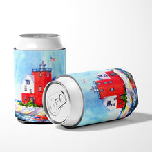 Load image into Gallery viewer, Lighthouse on the rocks Harbour Can or Bottle Beverage Insulator Hugger