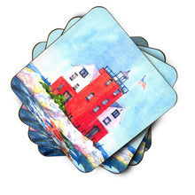 Load image into Gallery viewer, Lighthouse on the rocks Harbour Coasters - Set of 4 Lightweight Foam, Absorbent Drink Coasters