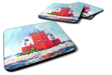 Load image into Gallery viewer, Lighthouse on the rocks Harbour Coasters - Set of 4 Lightweight Foam, Absorbent Drink Coasters