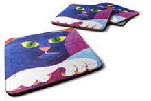 Load image into Gallery viewer, Big Blue Cat Coasters - Set of 4 Lightweight Foam, Absorbent Drink Coasters