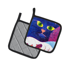 Load image into Gallery viewer, Big Blue Cat Pot Holders - Set of 2 Decorative Kitchen Helpers | Made in the USA 6138PTHD