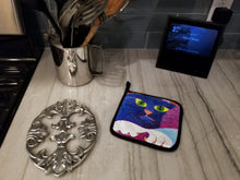 Load image into Gallery viewer, Big Blue Cat Pot Holders - Set of 2 Decorative Kitchen Helpers | Made in the USA 6138PTHD