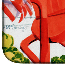 Load image into Gallery viewer, Red Chairs Patio View Dish Drying Mat – Absorbent, Artistic Kitchen Essentials 6140DDM