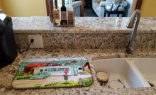 Load image into Gallery viewer, Tacoma Beer and Boiled Shrimp Market Dish Drying Mat – Absorbent, Artistic Kitchen Essentials 6141DDM