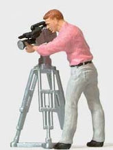 Load image into Gallery viewer, Preiser 28086 HO Scale Individual Figures -- Camera Man w/Movie Camera