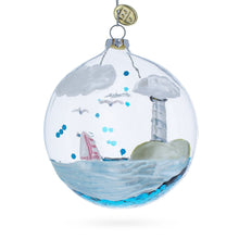 Load image into Gallery viewer, Lighthouse in Glass Dome Glass Christmas Ornament