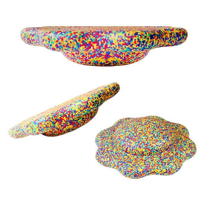**Pre-order (Ships in 3-4 Weeks)**Flower-shaped Balance Board for Stepping Stones in Rainbow Confetti