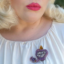 Load image into Gallery viewer, Glamour in a Bottle Brooch -PURPLE by Asia Ellington x Lipstick &amp; Chrome