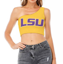 Load image into Gallery viewer, LSU Yellow One Shoulder Top