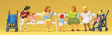 Load image into Gallery viewer, Preiser 10522 HO Scale Pedestrians -- Seated Women, Carriages, Benches