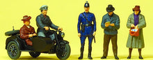 Load image into Gallery viewer, Preiser 10565 HO Scale Pedestrians -- Pedestrians, Passengers &amp; Motorcycle