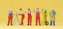 Load image into Gallery viewer, Preiser 10243 HO Scale People Working -- Craftsmen pkg(5)