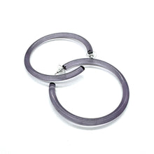 Load image into Gallery viewer, Bangle Lucite Hoop Earrings - 3 Inch