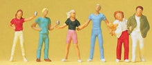 Load image into Gallery viewer, Preiser 14065 HO Scale Pedestrians -- Young Passers-By pkg(6)