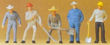Load image into Gallery viewer, Preiser 14017 HO Scale Railroad Personnel -- Track Workers pkg(6)