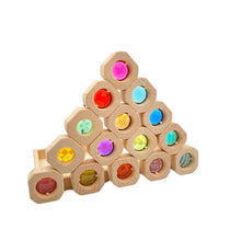 Load image into Gallery viewer, **Pre-order (Ships in 2-3 Weeks)**15 Pcs Bitcoin Pastel/Macaron Window Blocks Set with Storage Tray