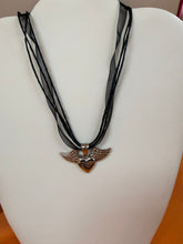Load image into Gallery viewer, Black Ribbon Titanium Charm Necklaces
