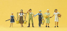 Load image into Gallery viewer, Preiser 10295 HO Scale People Working -- Female &amp; Male Farm Workers pkg(6)