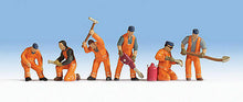 Load image into Gallery viewer, Noch 36276 N Scale Trackworkers -- pkg(6)