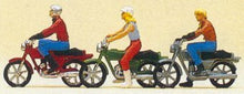 Load image into Gallery viewer, Preiser 10126 HO Scale Recreation &amp; Sports -- Motorbikes w/Riders