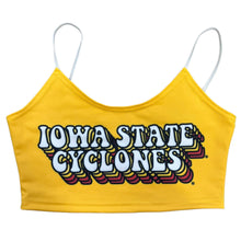 Load image into Gallery viewer, Iowa State Yellow Retro Spaghetti Tank