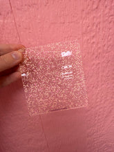 Load image into Gallery viewer, Shimmer clear and pink travel earring holder