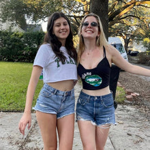 Load image into Gallery viewer, Tulane Lips Black Spaghetti Tank