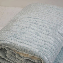 Load image into Gallery viewer, Icy Blue Velvet Cotton Quilt
