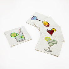 Load image into Gallery viewer, Beaded Drink Coaster, Set of 5 Coasters