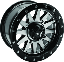 Load image into Gallery viewer, QuadBoss, QuadBoss Wagon 14x7 4+3 4/156 Black Machined Alloy Wheel - Lightweight and Durable for Powersports Vehicles