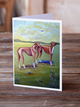 Load image into Gallery viewer, Azawakh Hound Greeting Cards -  Blank Note Cards – 8-Pack of Artist-Designed Cards with Envelopes