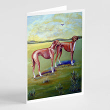 Load image into Gallery viewer, Azawakh Hound Greeting Cards -  Blank Note Cards – 8-Pack of Artist-Designed Cards with Envelopes